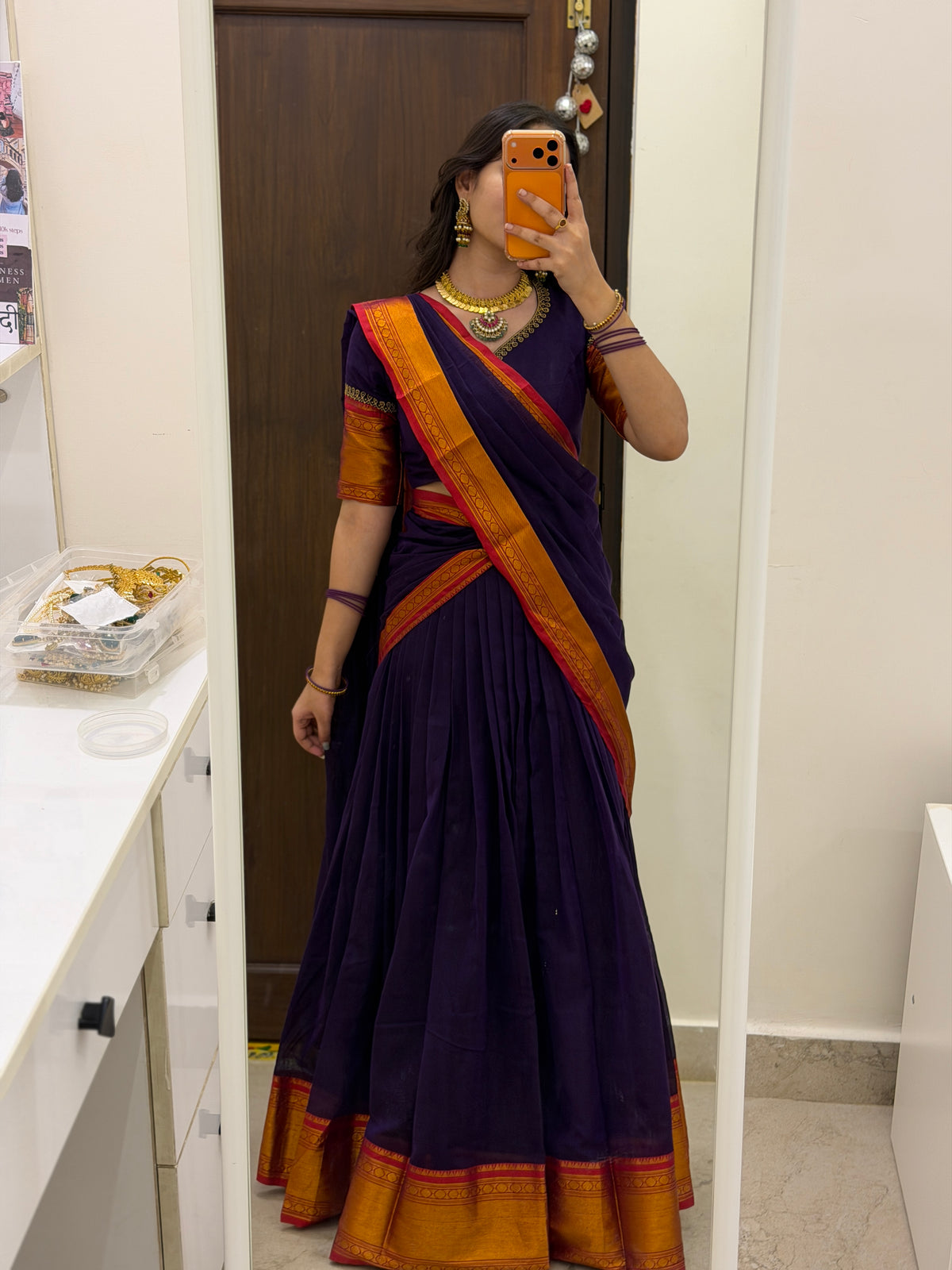 Violet halfsaree🍒