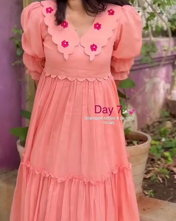 Peach cutwork