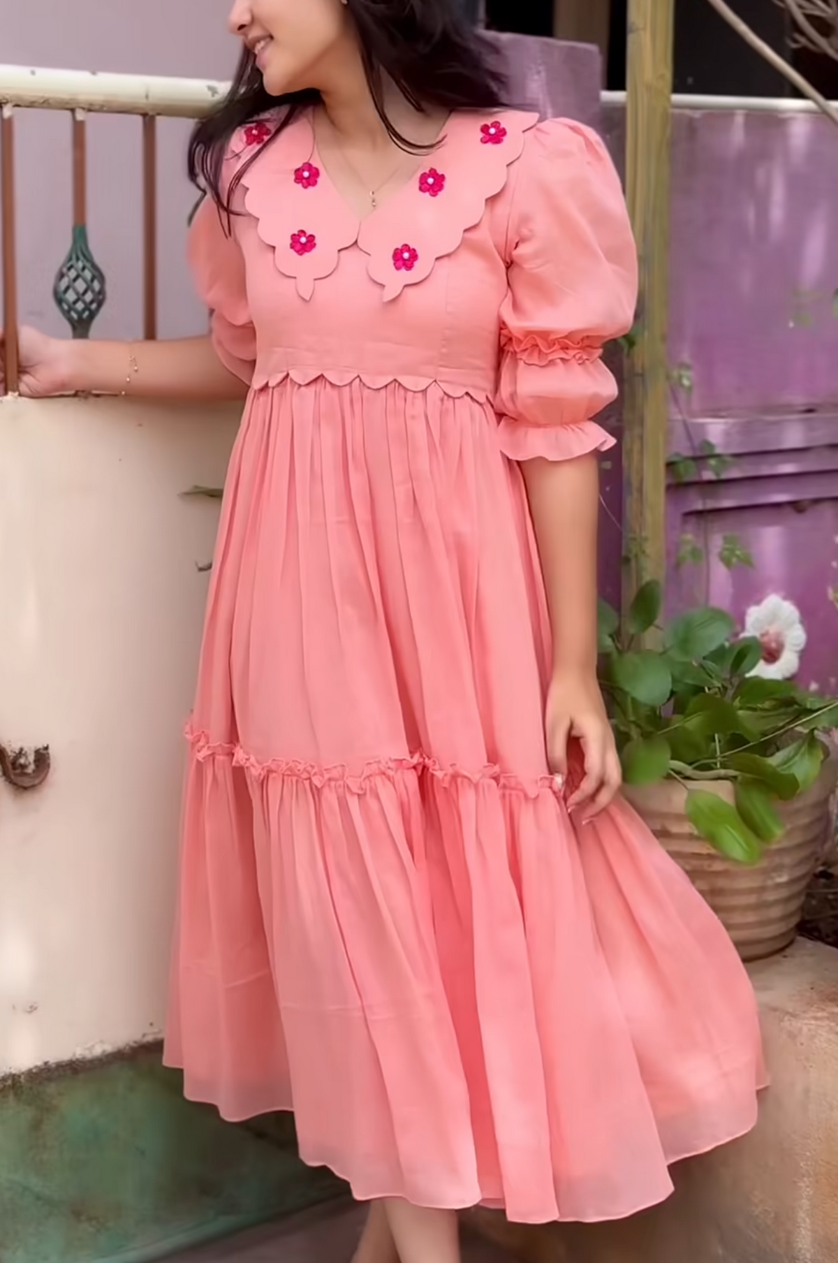 Peach cutwork
