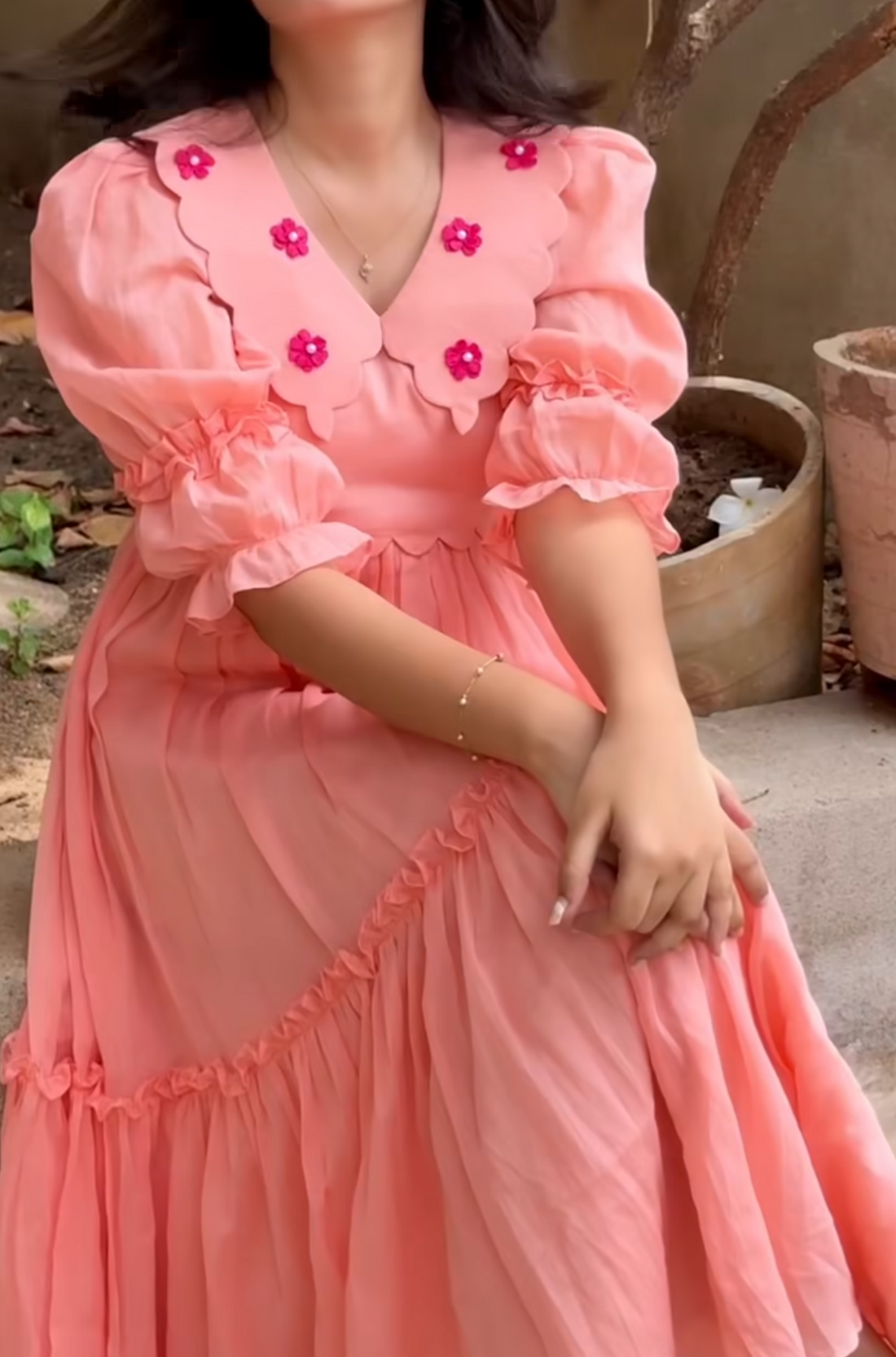 Peach cutwork