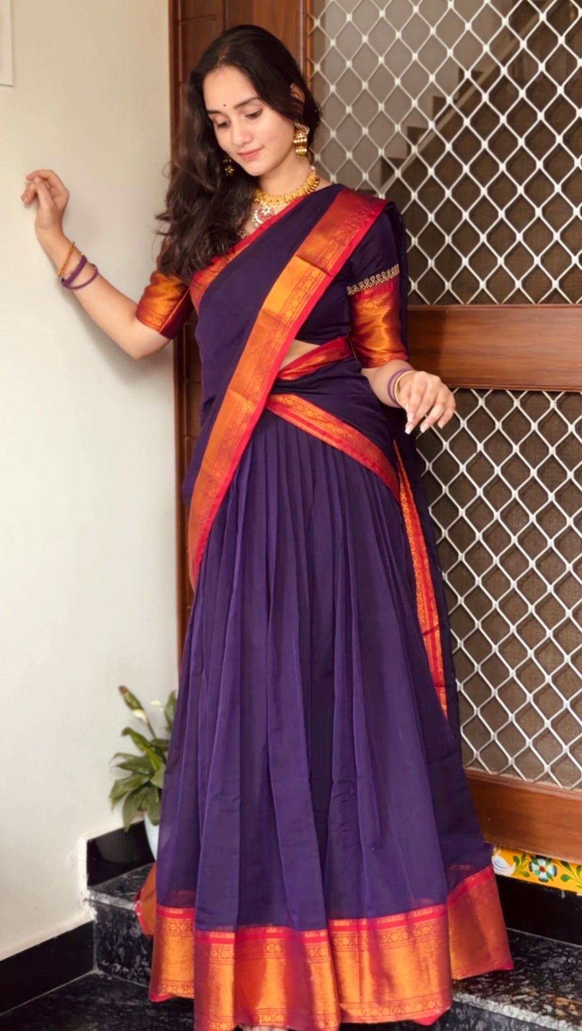 Violet halfsaree🍒
