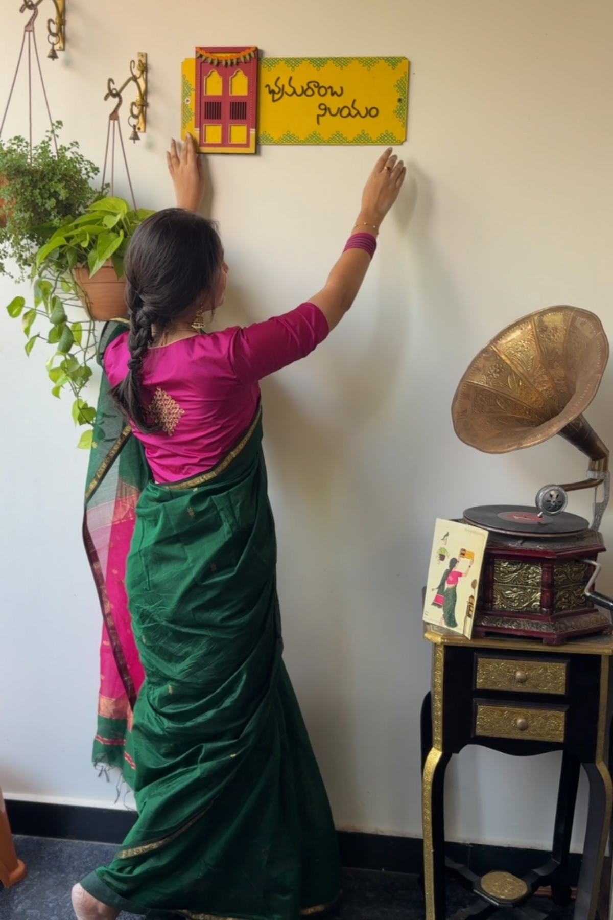 Green saree