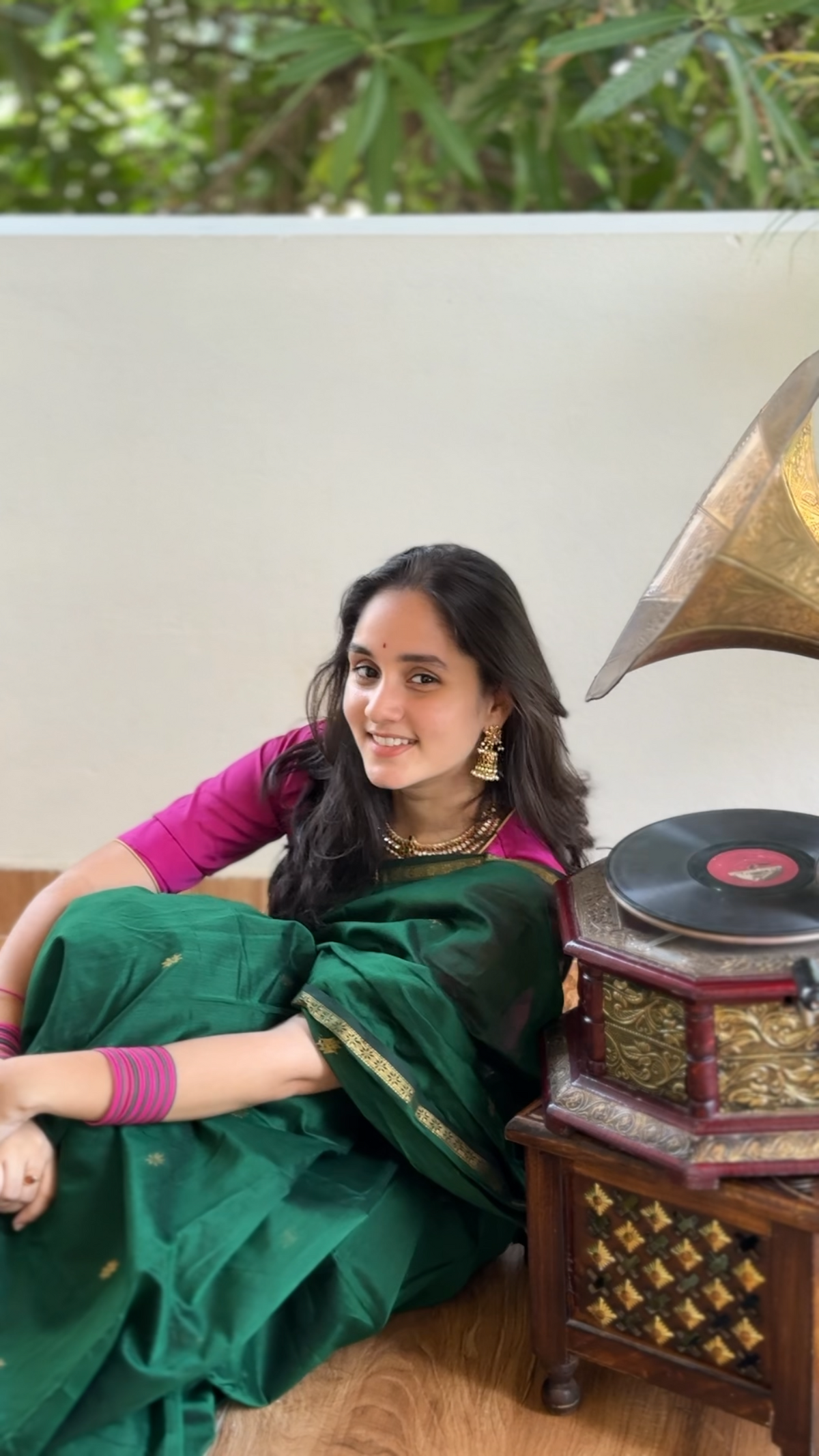 Green saree