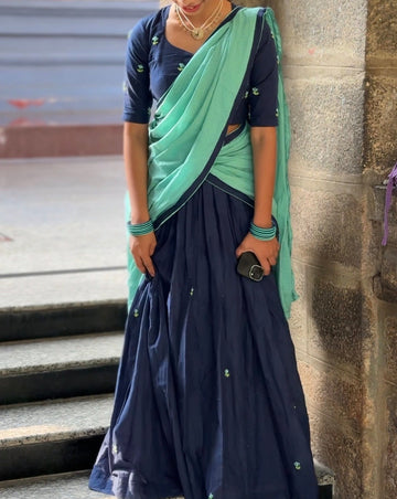 Blue halfsaree