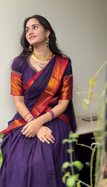 Violet halfsaree🍒